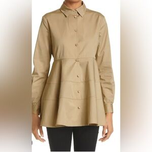 CO Essentials Flare Poplin Top Size XS